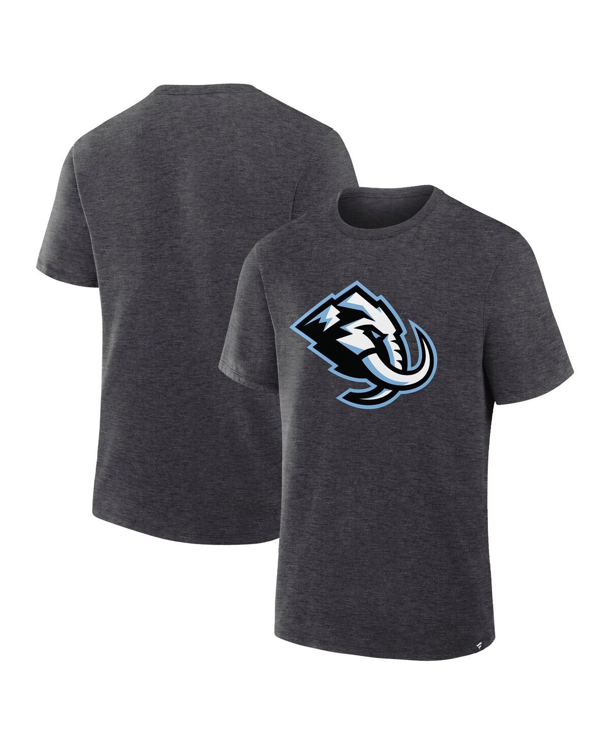 Fanatics Men's Heather Charcoal Utah Mammoth Primary Logo Legacy T-shirt In Gray