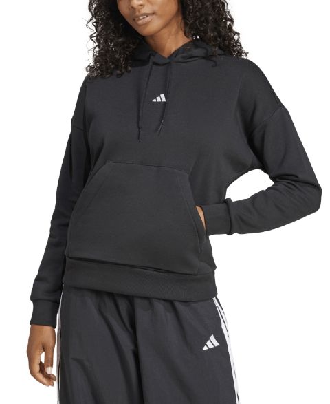 Женское худи adidas Essentials Long-Sleeve Logo, цвет: Чёрный / Белый