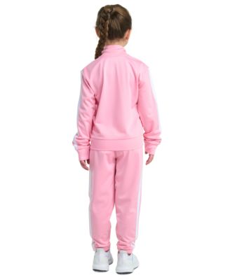 Toddler & Little Girls Tricot Long-Sleeve Essential 3-Stripe Tricot Track Jacket & Pants, 2 Piece Set 