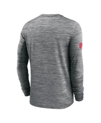 Men's Gray Buffalo Bills Sideline Velocity Performance Long Sleeve T-Shirt