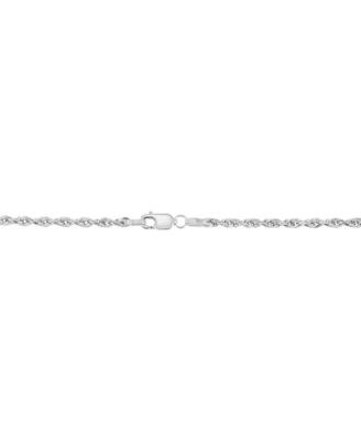 Rope Chain 20" Collar Necklace in 14k White Gold