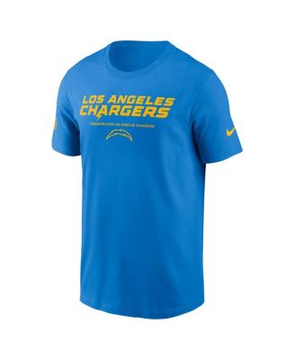 Men's Powder Blue Los Angeles Chargers Sideline Performance T-Shirt