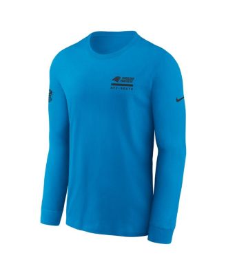 Men's Blue Carolina Panthers Sideline Performance Long Sleeve T-Shirt