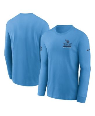 Nike - Men's Light Blue Tennessee Titans Sideline Performance Long Sleeve T-Shirt