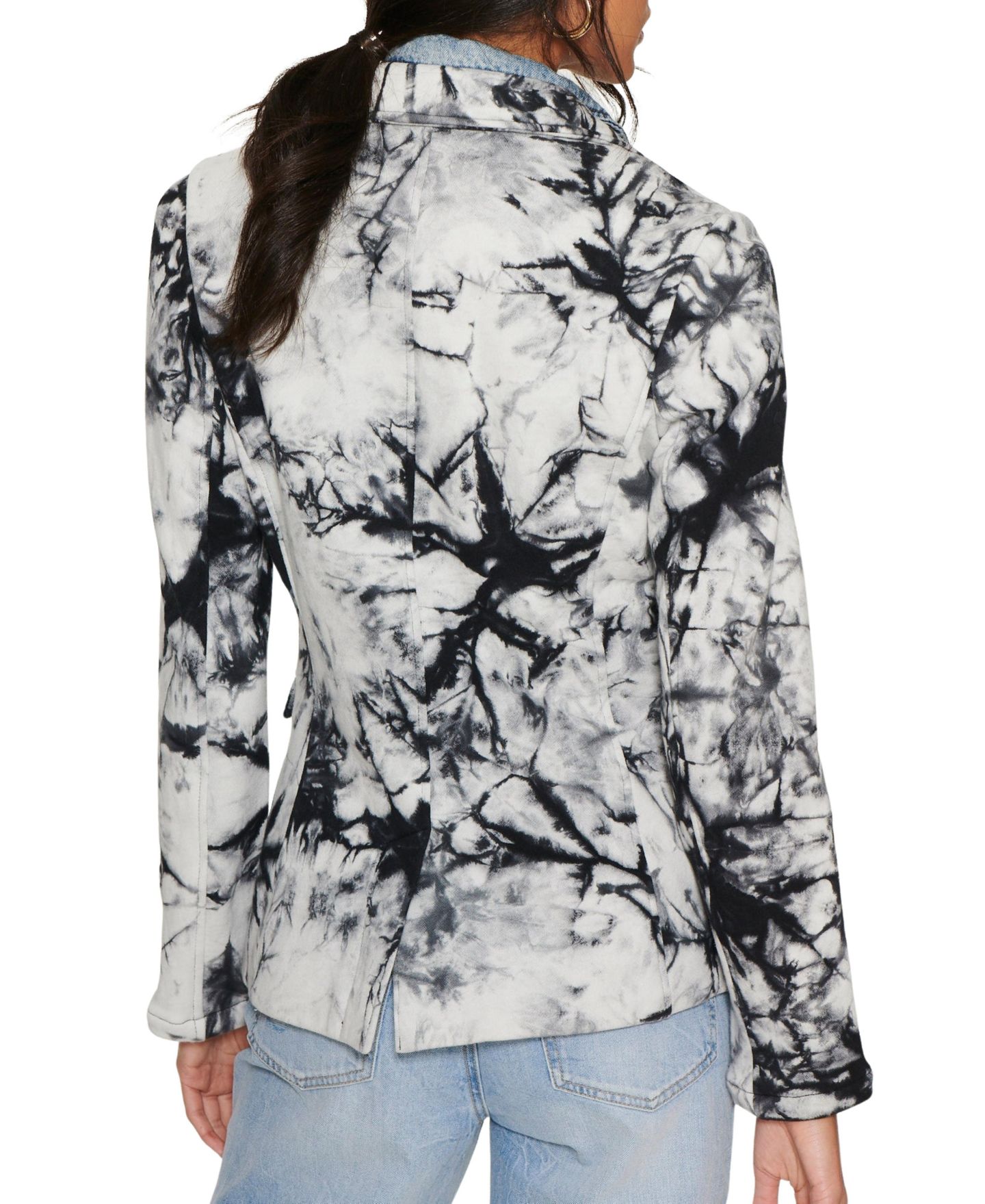 Женский пиджак Blue Revival Removable Denim Insert Helen Blazer, цвет: Чёрный / Белый — фото 2