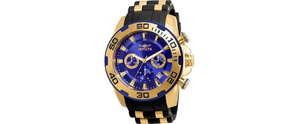 Men's 22313 Pro Diver Quartz Chronograph Blue Dial Watch - Blue