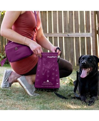 Walk Star Kit: 3-in-1 Dog Walk Bag, Bowl, & Leash plus Matching 90 Refill Dog Poop Bags