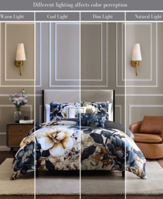 English Manor Cotton Sateen 5-Pc. Reversible Comforter Set, King