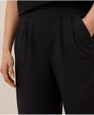 Women's Organic Cotton Canopy Linen Blend Pleated Trouser