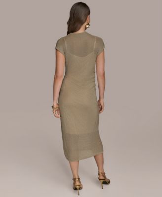 Women's Mock-Neck Midi Sweater Dress