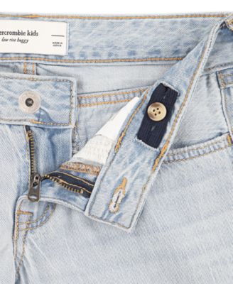 Girls Low-Rise Embroidered Baggy Jeans