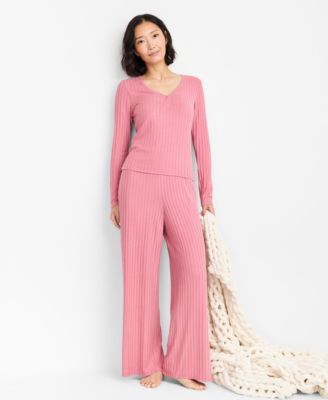 Women's Soft Rib-Knit Pajama Set, XS-3X, Macy's Exclusive