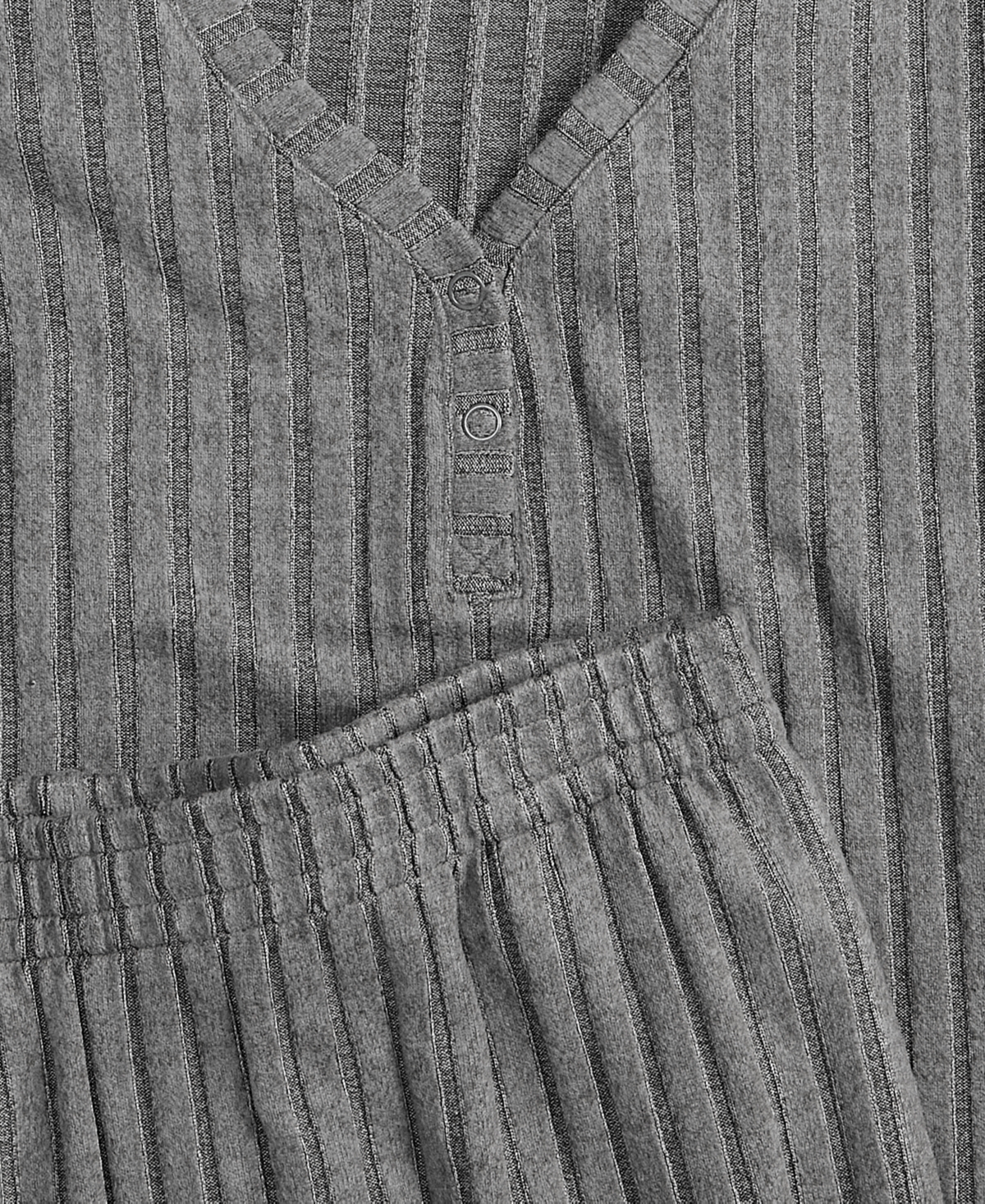 State Of Day Women's Soft Rib-knit Pajama Set, Xs-3x, Macy's Exclusive In Gray