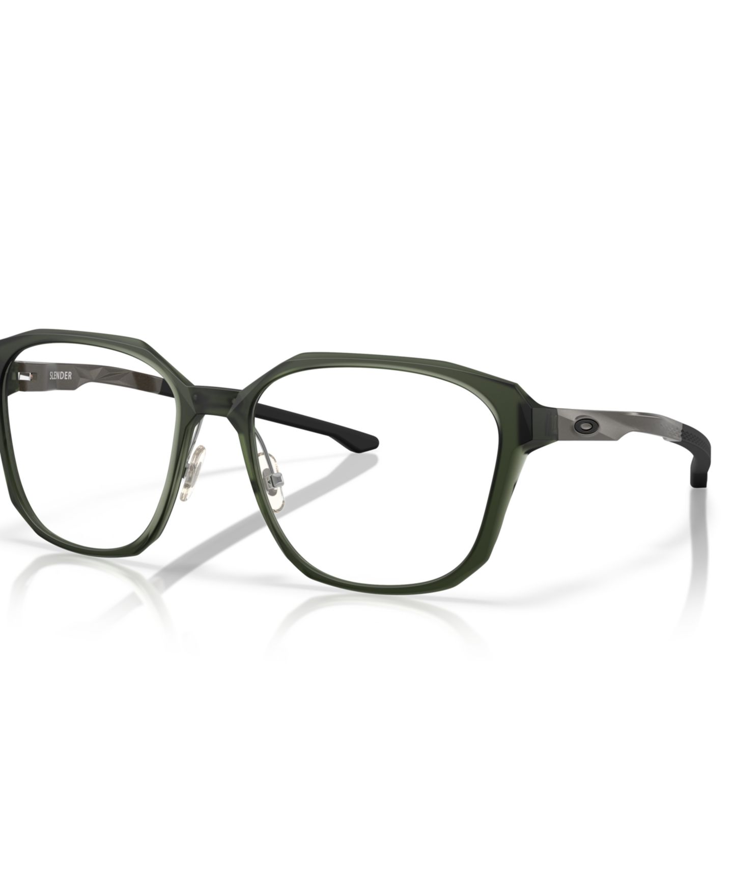 Мужские очки Celine Oakley Man Square Plastic OX8193 Slender Eyeglasses, цвет: Оливковый чернильный — фото 1