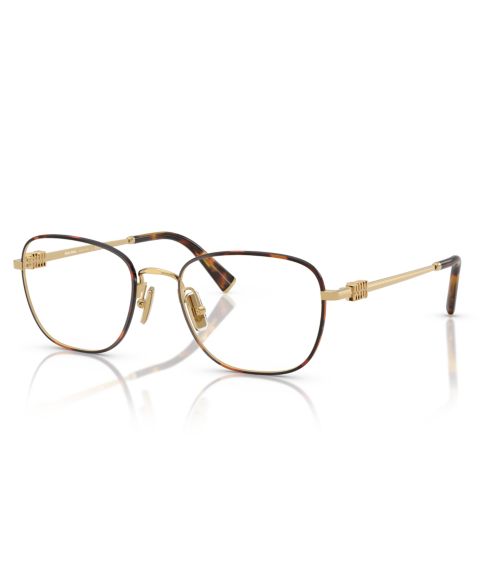 Женские очки MIU MIU Woman Square Metal MU 50WV Eyeglasses, цвет: Гавана медовый
