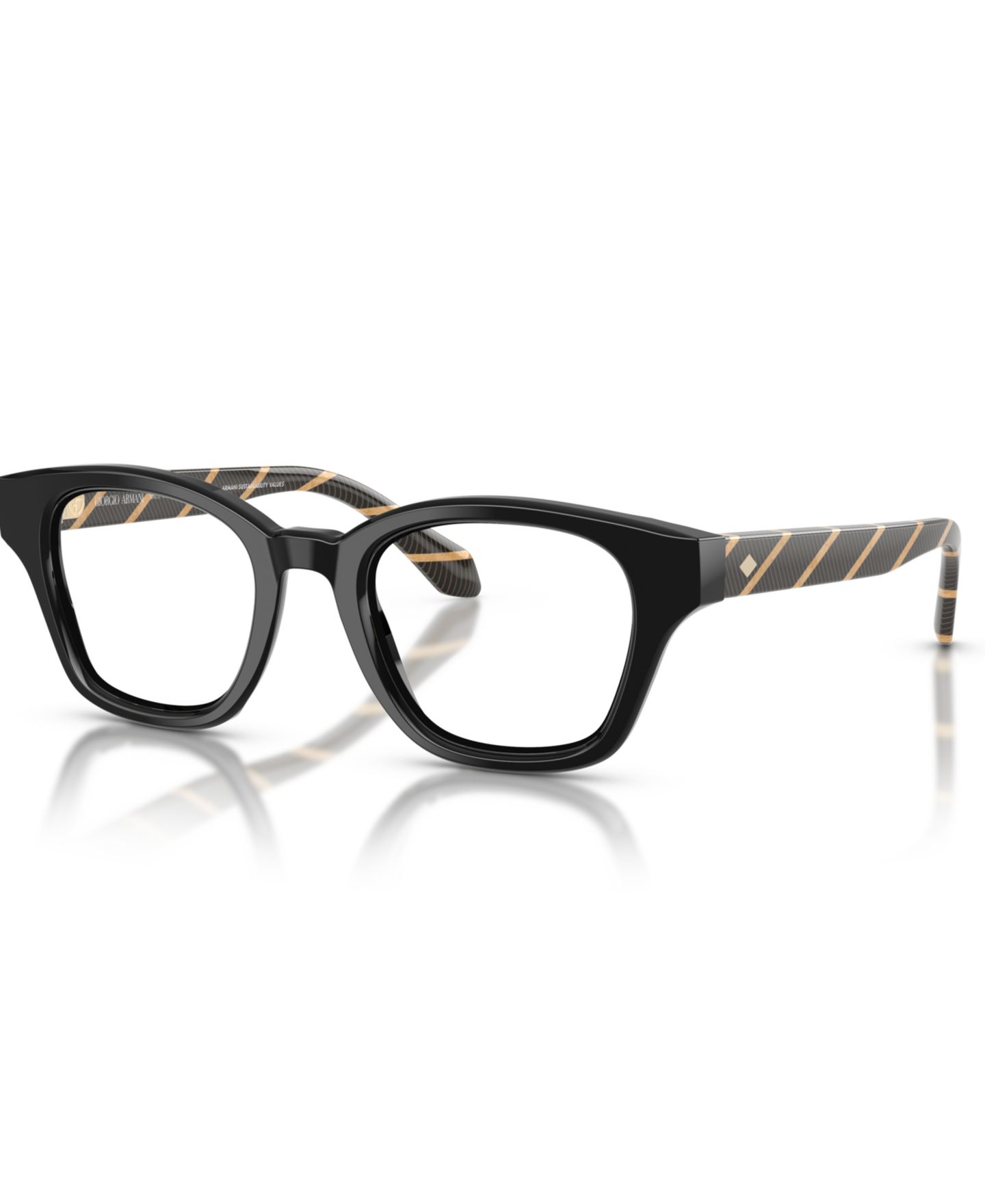Мужские очки Giorgio Armani Man Pillow Plastic AR7274 Eyeglasses, цвет: Чёрный — фото 1