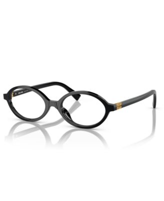 Miu Miu Women's Narrow Eyeglasses, Mu 01XV - Black