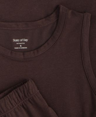 Women's Solid Knit Tank Pajama Set, XS-3X, Macy's Exclusive