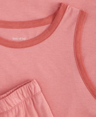 Women's Solid Knit Tank Pajama Set, XS-3X, Macy's Exclusive