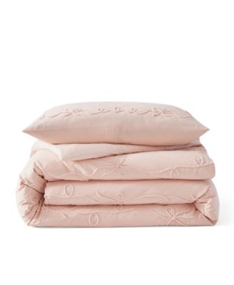 Sasha Bows Embroidered 2-Pc. Comforter Set, Twin