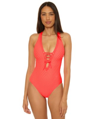Becca - Women's Connect Corset Lace-Up One-Piece Swimsuit