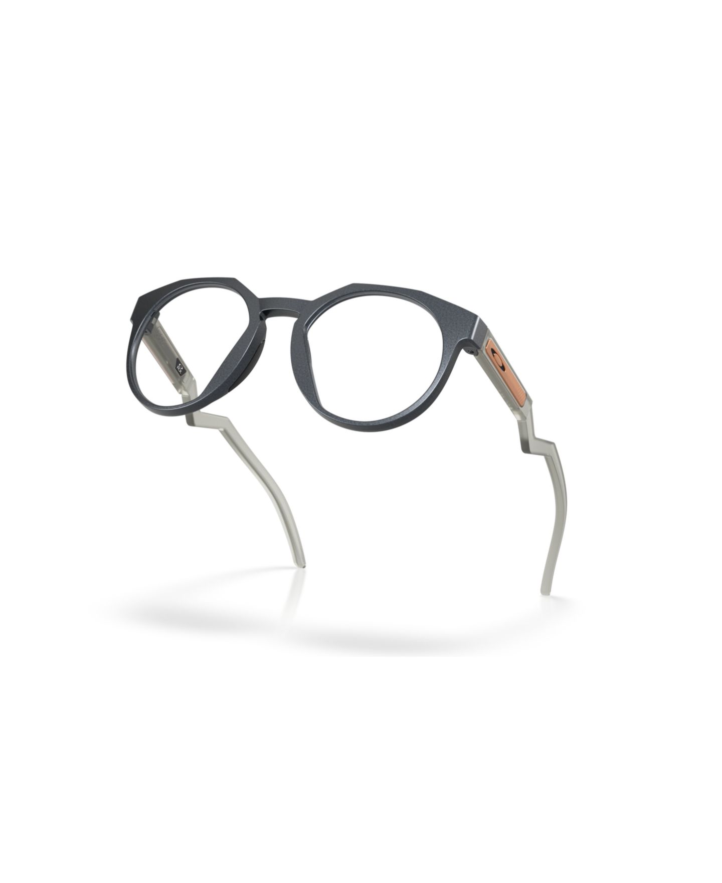 Мужские очки Celine Oakley Man Rectangle Plastic OX8139A Hstn (Low Bridge Fit) Forge Collection Eyeglasses, цвет: Матовый синий стальной — фото 5