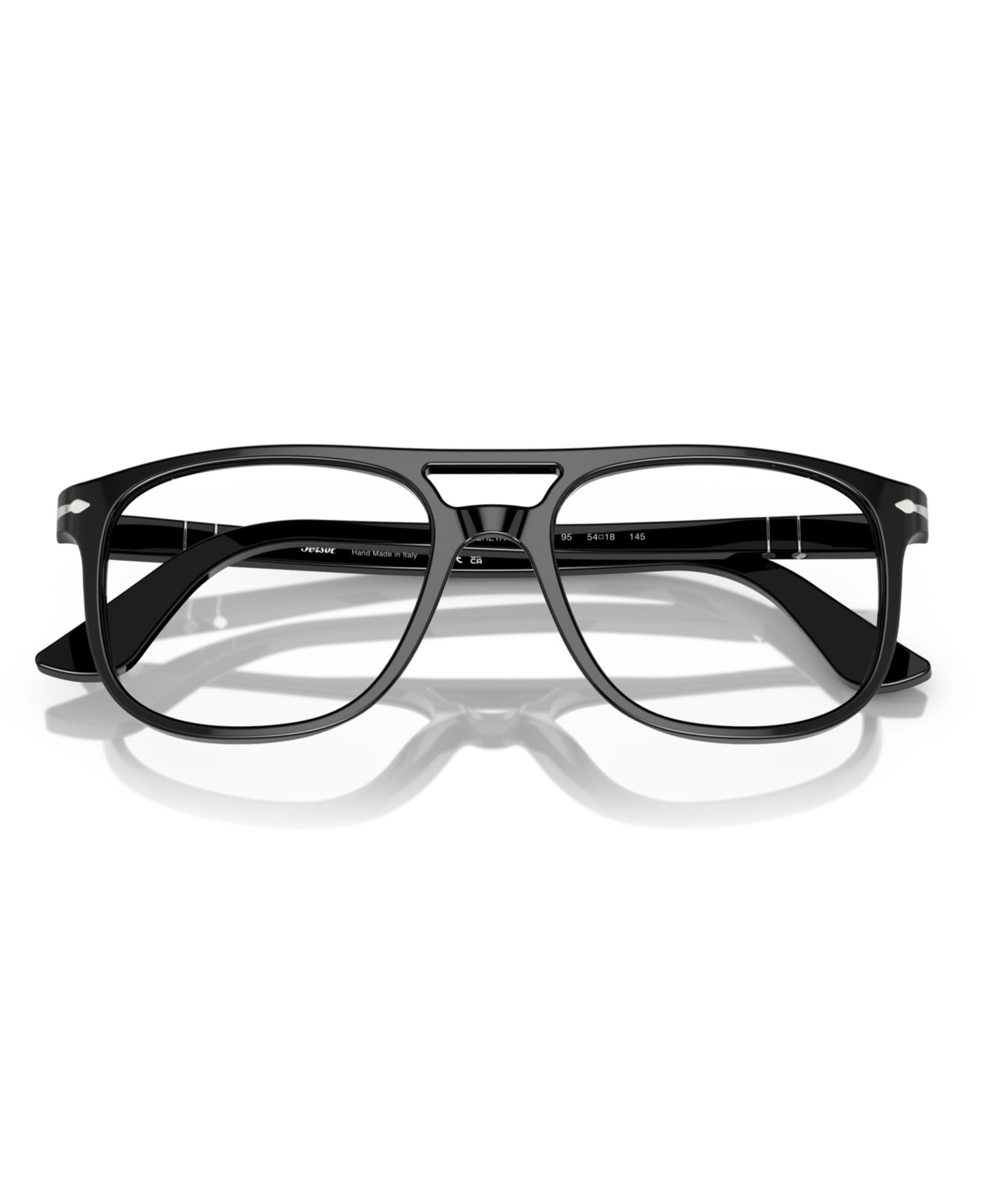 Очки Persol Unisex Pilot/Aviator Plastic PO3329V Greta Eyeglasses, цвет: Чёрный — фото 4
