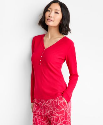 State of Day - Women's Long-Sleeve Henley Sleep Top