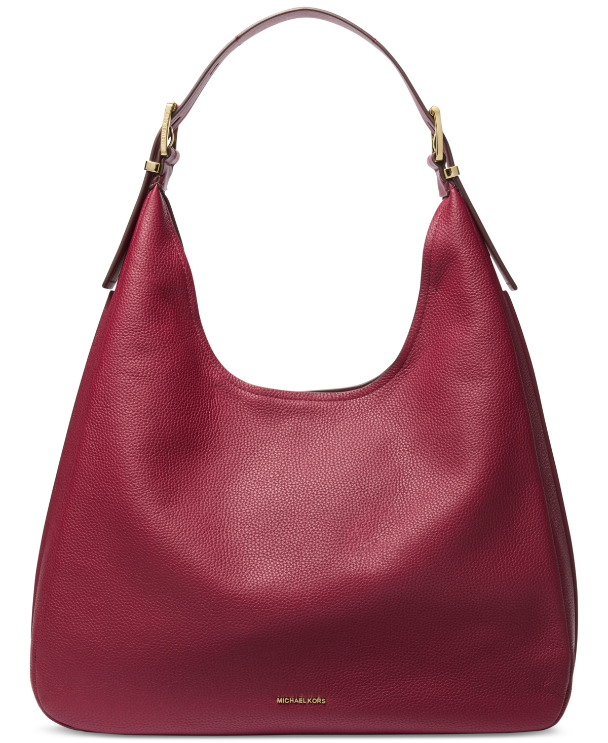 Michael Kors Michael  Nolita Large Leather Hobo Shoulder Bag In Purple