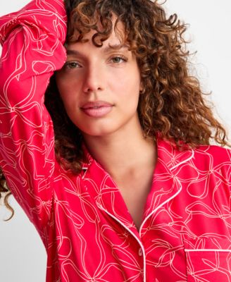 Women's Packaged Notched-Collar Pajama Set XS-3X, Created for Macy's
