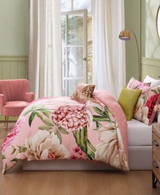 Spring Forever Bedding 100% Cotton Sateen 5 Piece King Size Reversible Comforter Set