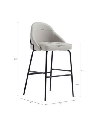 Gracie 41.1" Leatherette Upholstered Barstool