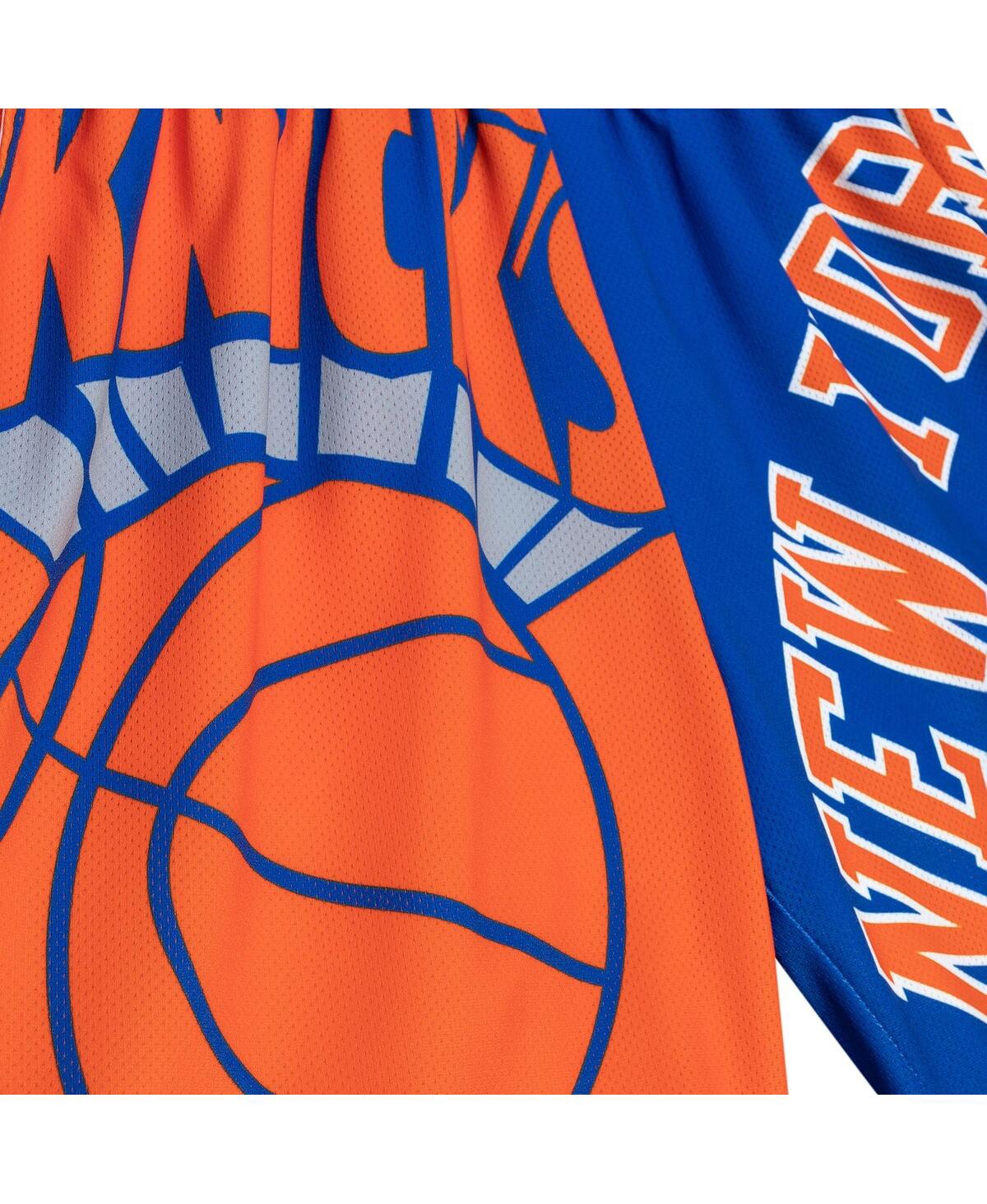 Mitchell & Ness Men's Blue New York Knicks Big Face 5.0 Fashion Shorts