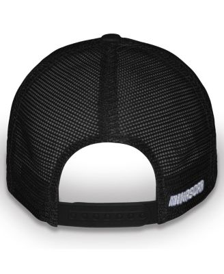 Men's and Women's Black/White Brad Keselowski BuildSubmarines.com Flame Trucker Adjustable Hat