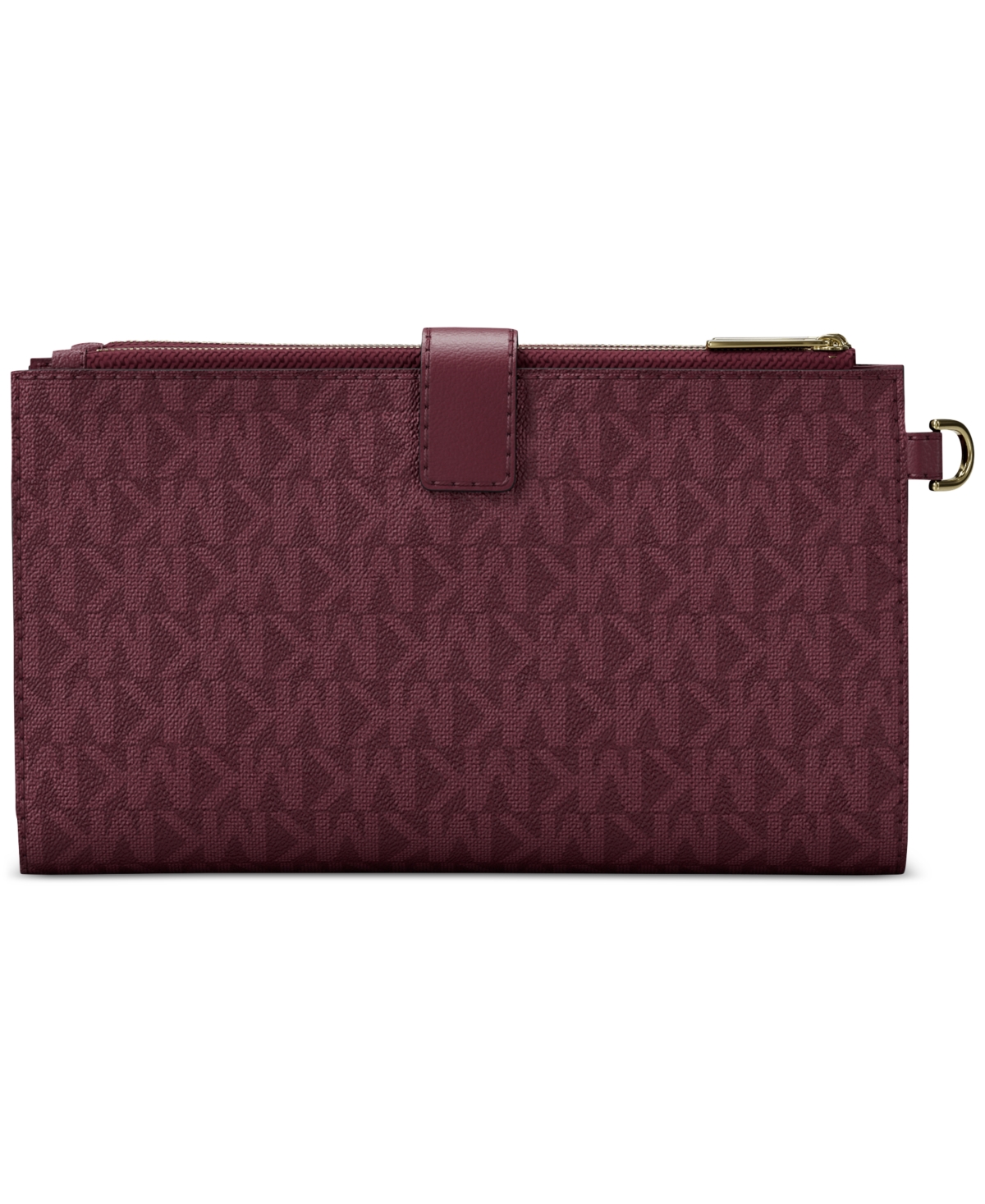 Michael Kors Michael  Jet Set Double Zip Wristlet In Purple