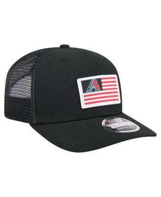 Men's Black Arizona Diamondbacks Flag 9SEVENTY COOLERA Stretch-Snap Hat