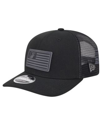 New Era - Men's Black Baltimore Orioles Tonal Flag 9SEVENTY Stretch-Snap Hat
