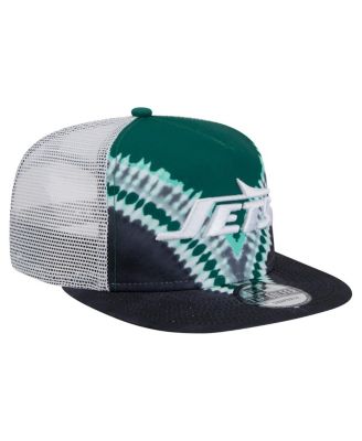 Men's Green/Black New York Jets Throwback Dye Golfer Snapback Hat
