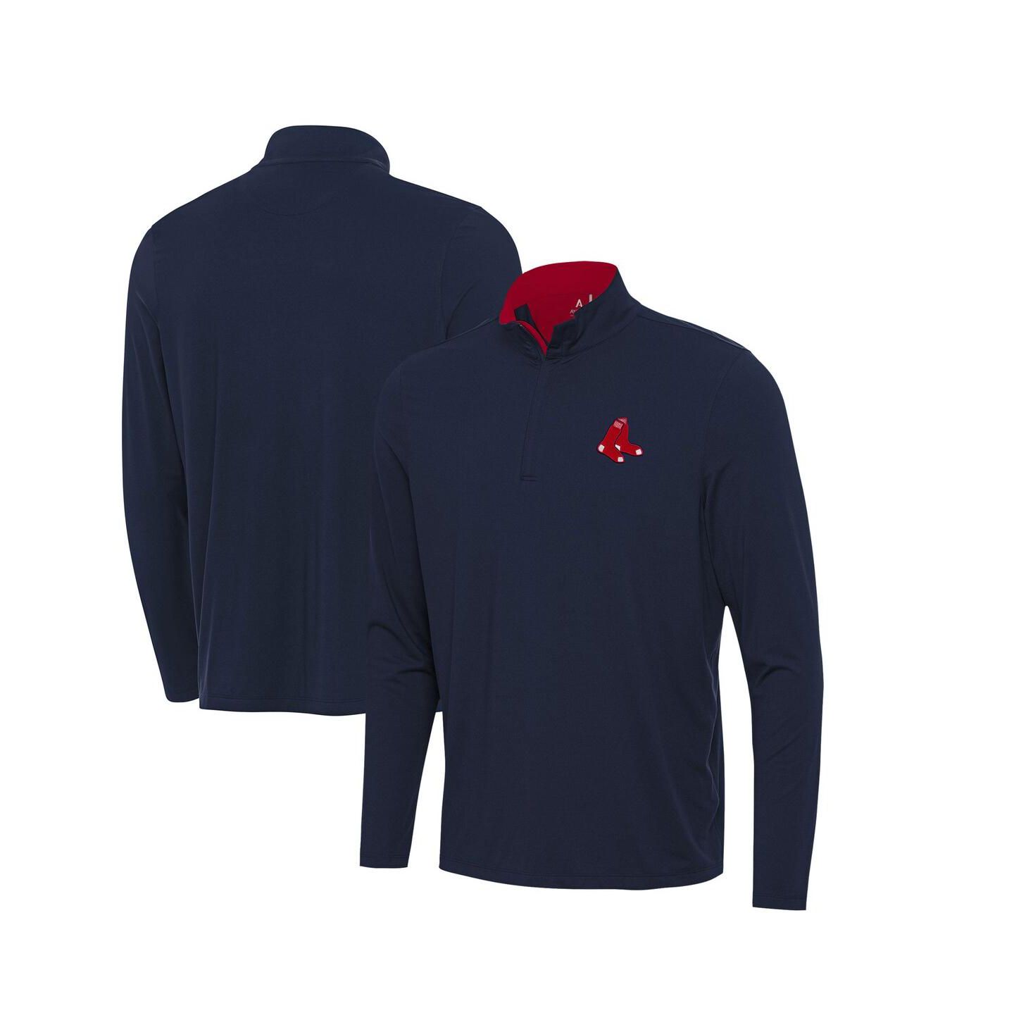 Мужская толстовка Antigua Navy Boston Red Sox Content Quarter-Zip — фото 1