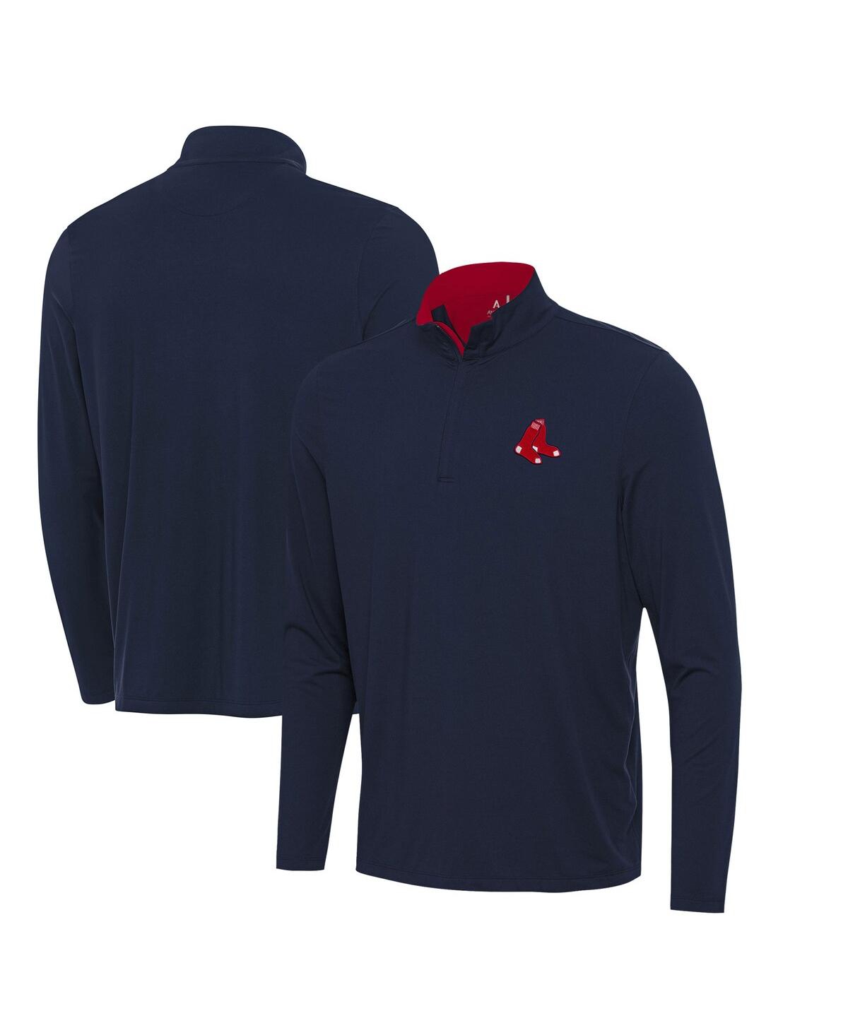 Men's Navy Boston Red Sox Content Quarter-Zip Sweatshirt - Navy