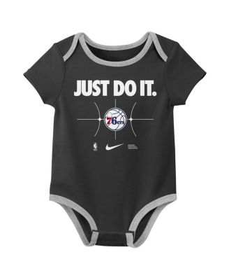 Newborn&nbsp;2-Pack Royal/Black&nbsp;Philadelphia 76ers Just Do It Bodysuit Set