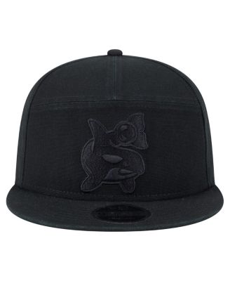 Men's Black Seattle Sounders FC Canvas 9FIFTY Snapback Hat