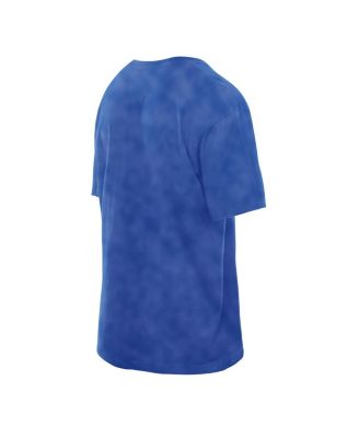 Men's Blue New York Knicks Old School Sport Vintage Wash T-Shirt