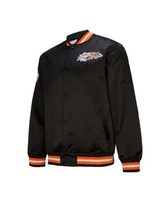 Men's Black Cincinnati Bengals Double Down Satin Full-Snap Jacket