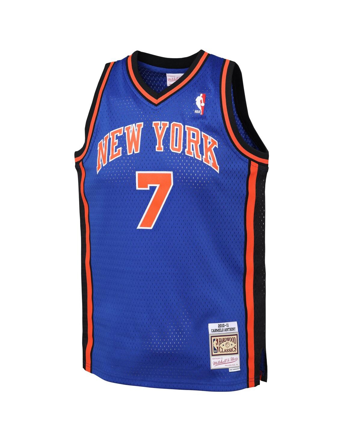 Mitchell & Ness Big Boys and Girls Carmelo Anthony Blue New York Knicks 2010/11 Hardwood Classics Swingman Jersey