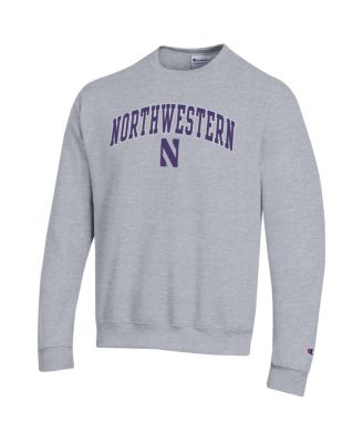 Men's Heather Gray Northwestern Wildcats Arch Over Logo Pullover Sweatshirt