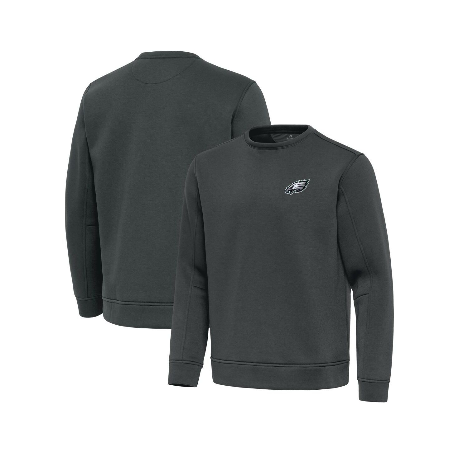 Мужская толстовка Antigua Pewter Philadelphia Eagles Relevant Lightweight Pullover — фото 1
