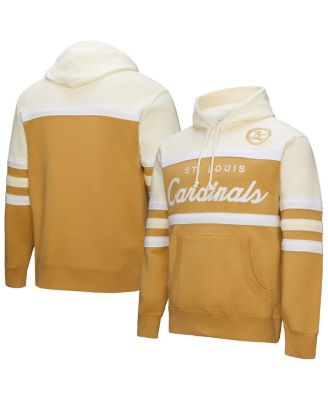 Mitchell & Ness - Men's Tan/Cream St. Louis Cardinals Head Coach Pullover Hoodie