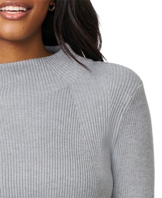 Women's Mock-Neck Rib-Knit Sweater 