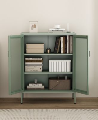 Amelia 31.5" Modern 3-Shelf Accent Cabinet